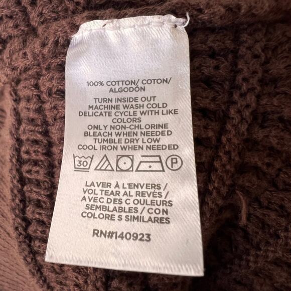 Loft Sweater Womens Size Large Chocolate Brown Sleeveless Knit Fall Wear - Picture 11 of 13